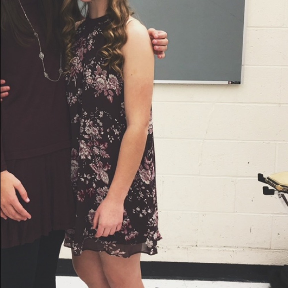 Maroon mini Dress w/ tie back
